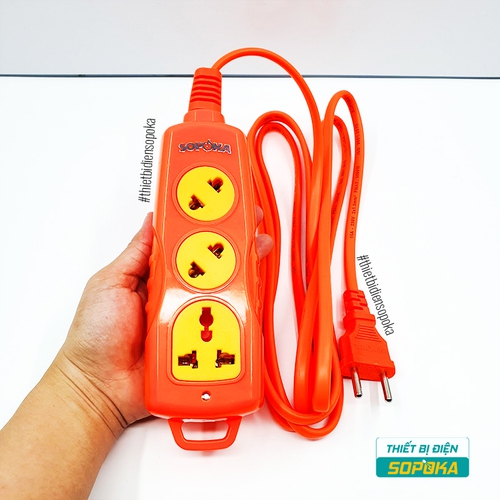 Ổ Cắm Điện 3 Lỗ Chéo 3000W 15A 250V 3C-3000W SOPOKA