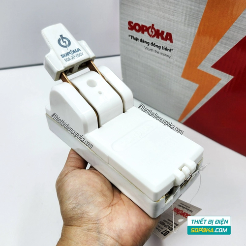 Cầu Dao Đế Sứ 1 Pha 60A-2P D7 SOPOKA