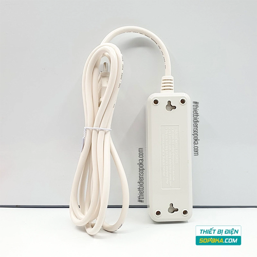 Ổ Cắm Điện 3 Lỗ 2200W Lõi Sứ Có Dây 3C2 SOPOKA
