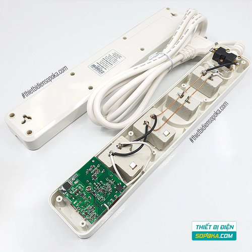 Ổ Cắm Điện 4 Lỗ Sạc Nhanh USB Type-C Lõi Sứ 2200W 10A 250V 4C2 SOPOKA