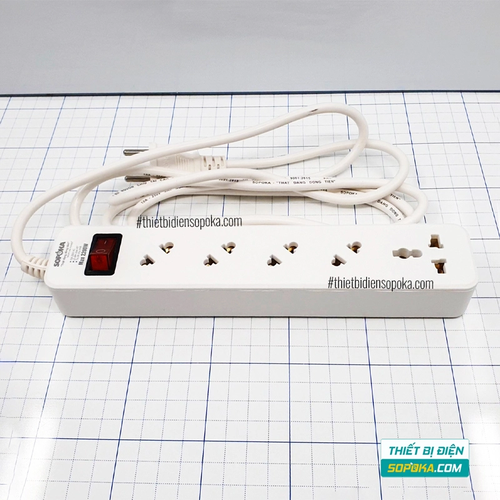 Ổ Cắm Điện 5 Lỗ Chéo 2200W 10A 5A2 SOPOKA