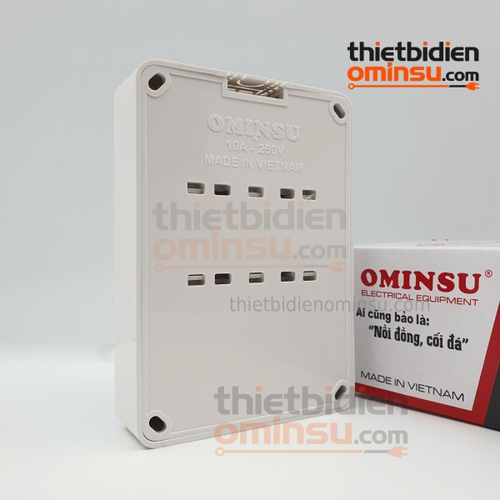 Bảng Điện Giả Âm 3 Công Tắc 3 Lỗ Cắm GA03 OMINSU