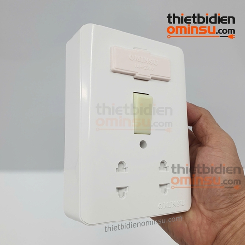 Bảng Điện Giả Âm 1 Công Tắc 2 Lỗ Cắm GA01 OMINSU
