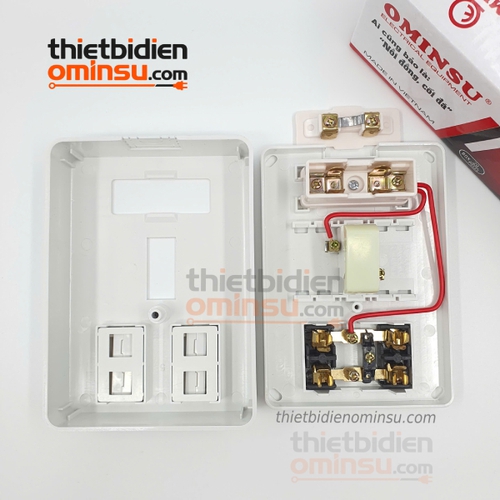 Bảng Điện Giả Âm 1 Công Tắc 2 Lỗ Cắm GA01 OMINSU