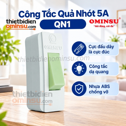 Công Tắc Quả Nhót 5A Cực Đúc QN1 OMINSU