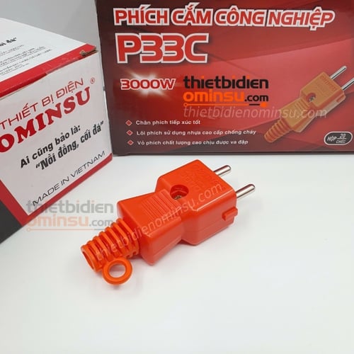 Phích Cắm Công Nghiệp 3000W 2 Lớp (Màu Cam) P33C OMINSU