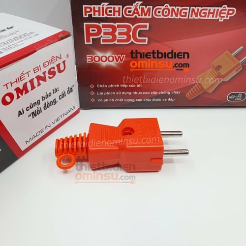 Phích Cắm Công Nghiệp 3000W 2 Lớp (Màu Cam) P33C OMINSU