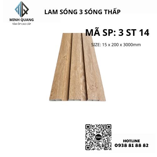 TẤM ỐP LAM SÓNG 3 SÓNG THẤP 3 ST 15