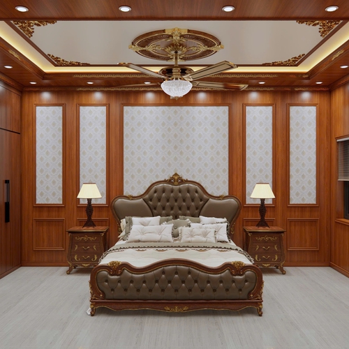 Trần nhựa giả gỗ phòng khách