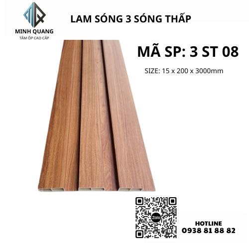 TẤM ỐP LAM SÓNG 3 SÓNG THẤP 3 ST 08