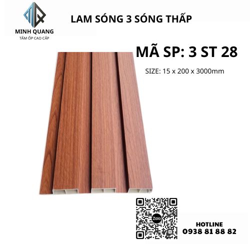 TẤM ỐP LAM SÓNG 3 SÓNG THẤP 3 ST 28