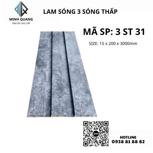 TẤM ỐP LAM SÓNG 3 SÓNG THẤP 3 ST 31