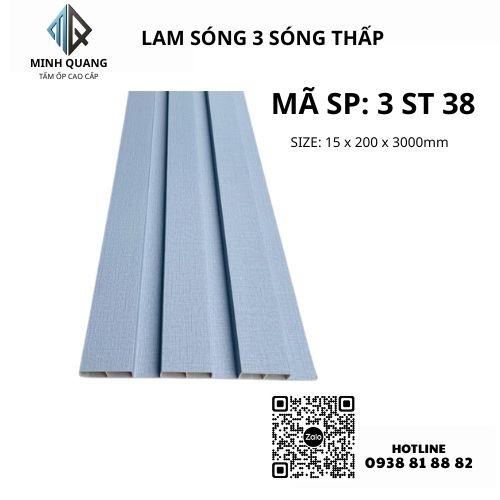 TẤM ỐP LAM SÓNG 3 SÓNG THẤP 3 ST 38
