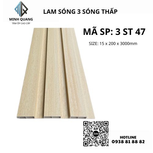 TẤM ỐP LAM SÓNG 3 SÓNG THẤP 3 ST 47