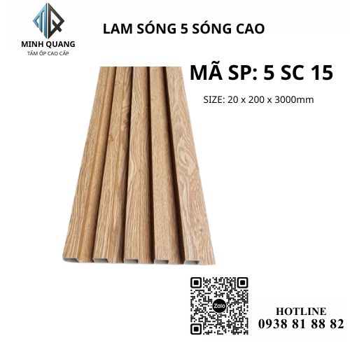 TẤM ỐP LAM SÓNG 5 SÓNG CAO 5 SC 15