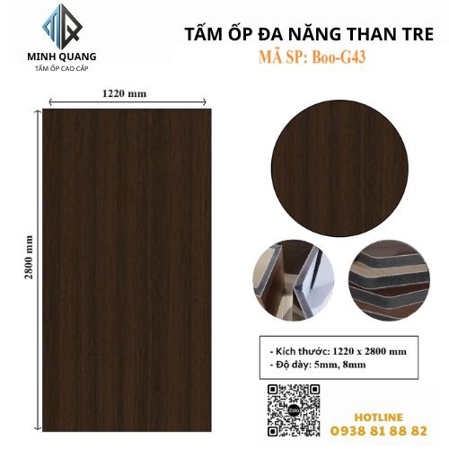Tấm Ốp Đa Năng Than Tre BOO-G43