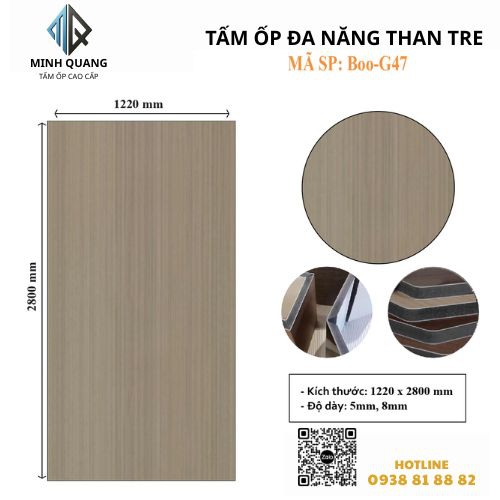 Tấm Ốp Đa Năng Than Tre BOO-G47