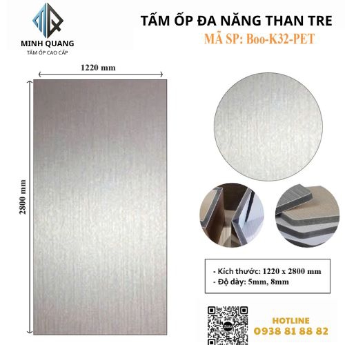 Tấm Ốp Đa Năng Than Tre BOO - K32 - PET