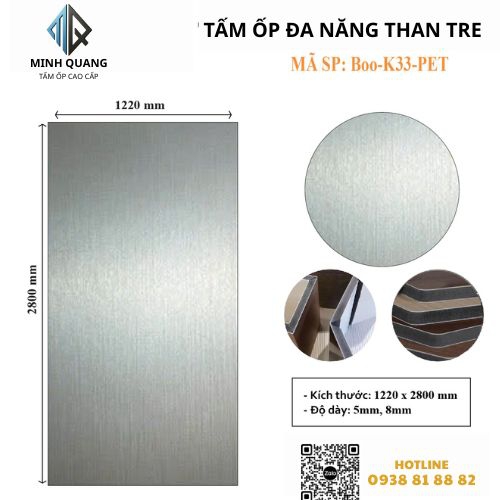 Tấm Ốp Đa Năng Than Tre BOO - K33 - PET