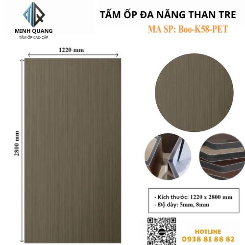 Tấm Ốp Đa Năng Than Tre BOO - K58 - PET