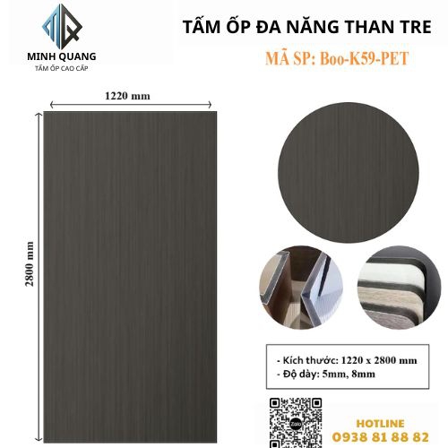 Tấm Ốp Đa Năng Than Tre BOO - K59 - PET
