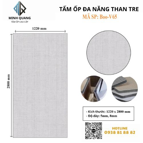 Tấm Ốp Đa Năng Than Tre BOO-V65