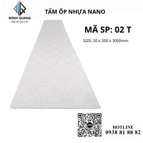 TẤM ỐP TƯỜNG TRẦN NHỰA NANO 02T