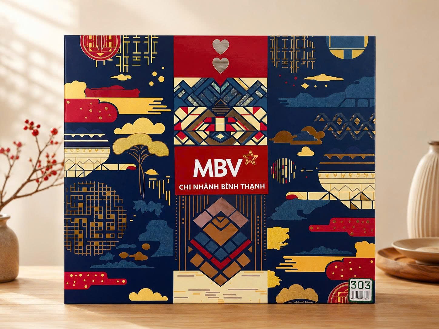 Mẫu hộp bánh Trung Thu Đại Phát in logo doanh nghiệp