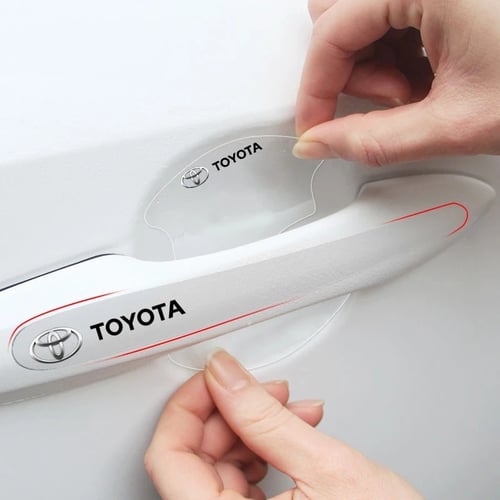 Set 8 Miếng Dán Tay Cầm Cửa Xe Hơi Trong Suốt Chống Trầy Xước