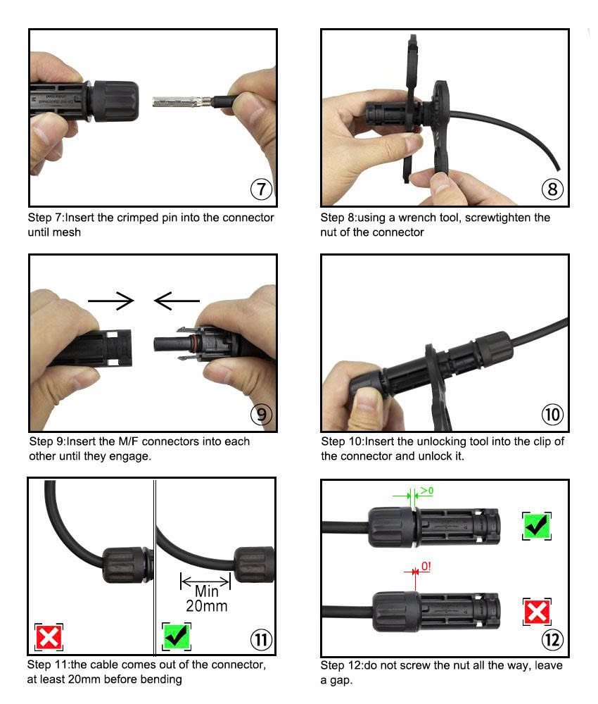Kìm bấm cos MC4 cho dây 2.5mm,4mm,6mm