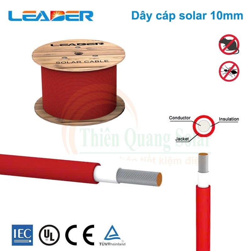 Dây cáp điện DC 10mm2 hãng Leader