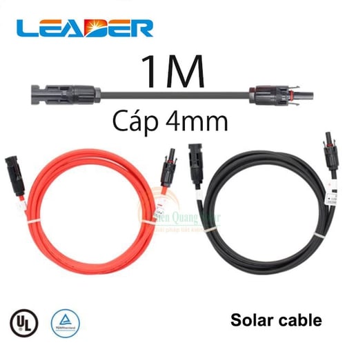 Dây cáp điện solar 4mm bấm sẵn MC4