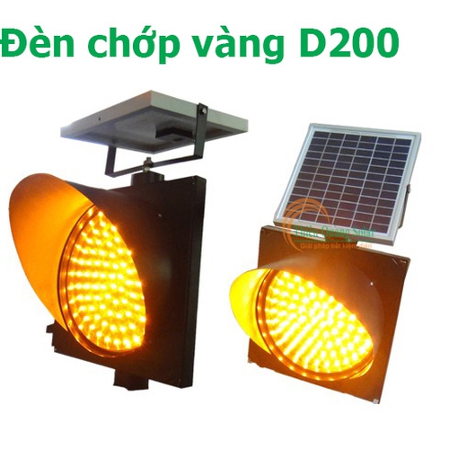 Đèn chớp vàng năng lượng mặt trời D200