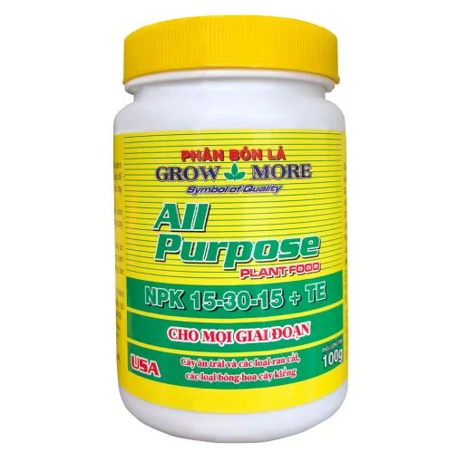 Phân bón NPK 15-30-15 Te Grow More kích rễ hoa lan