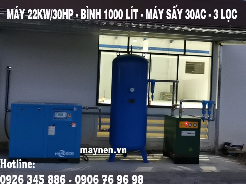 máy nén khí trục vít hande HD-22