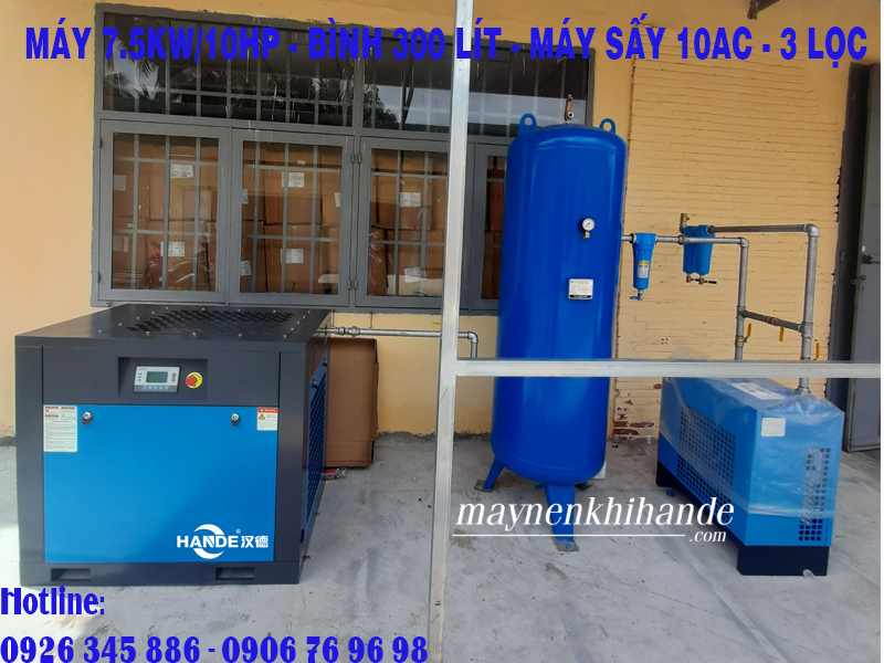 lắp đặt bình chứa khí nén 300 lít