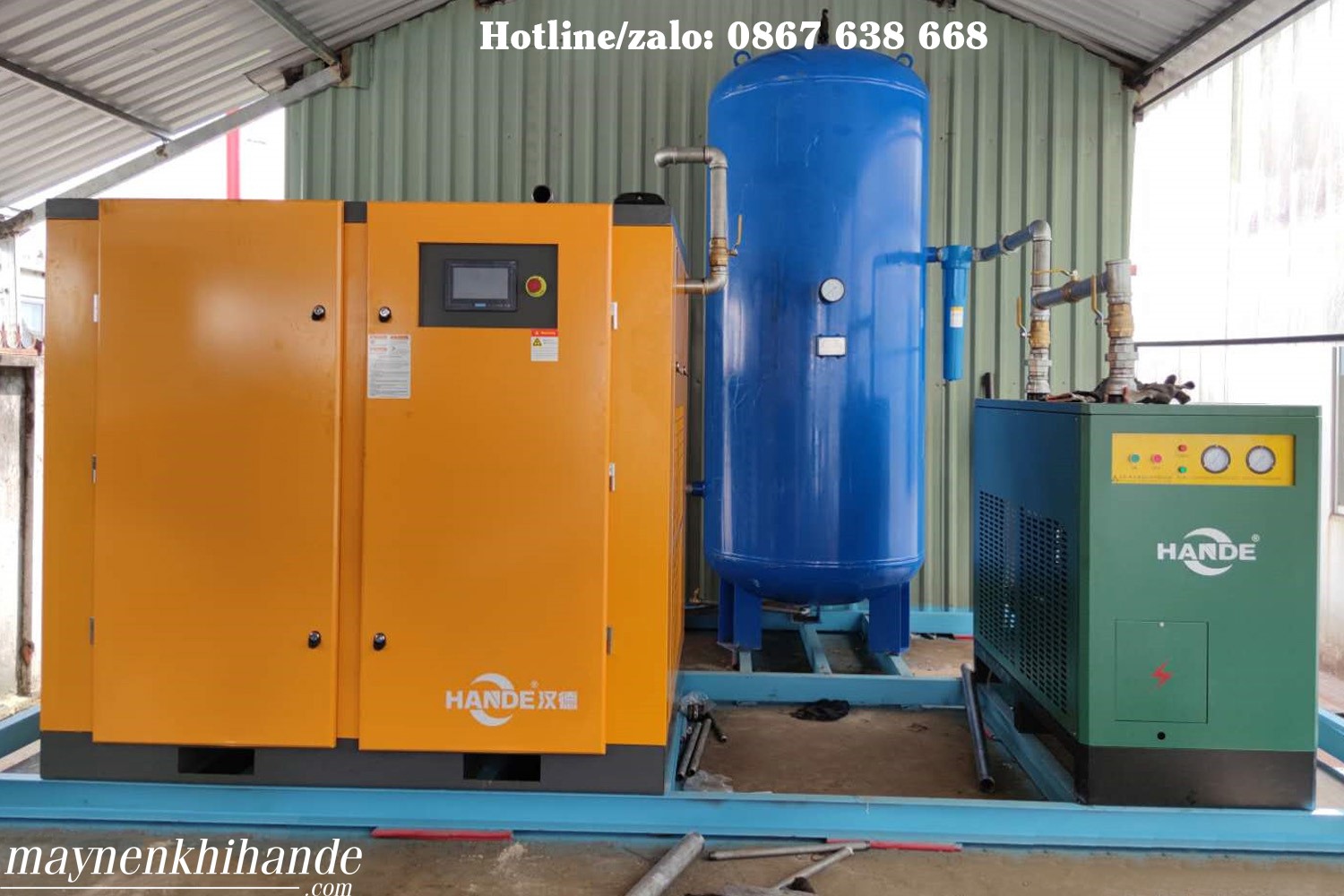 Các thiết bị máy nén khí tại Công ty Hoàng Nam