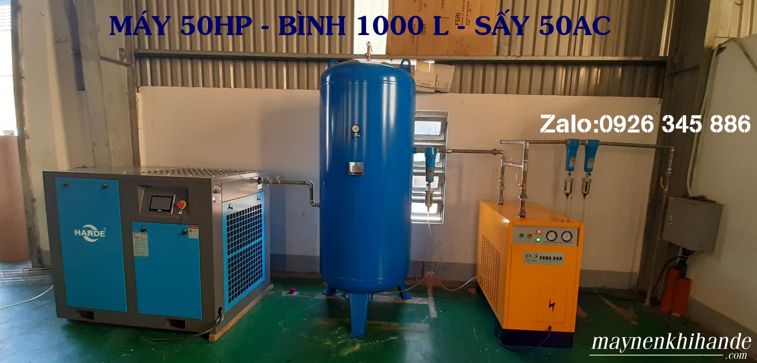 máy nén khí trục vít hande