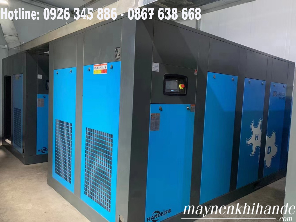 lắp đặt máy nén khí hande 300hp