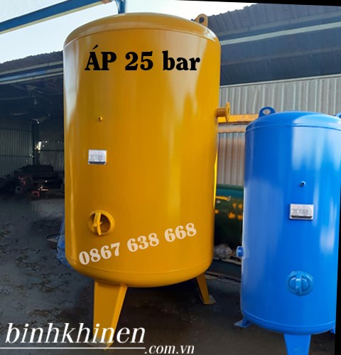 Bình nén khí được sử dụng cho hệ thống máy nén vừa và lớn