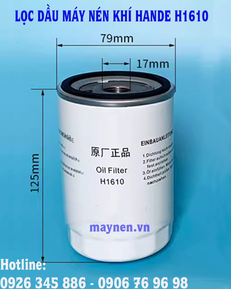 Lọc dầu máy nén khí Hande H1610