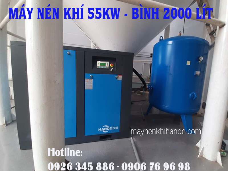 máy nén khí trục vít hande 75hp