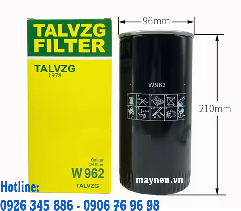 Lọc dầu máy nén khí WD962