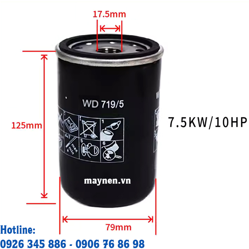 Lọc dầu máy nén khí WD719