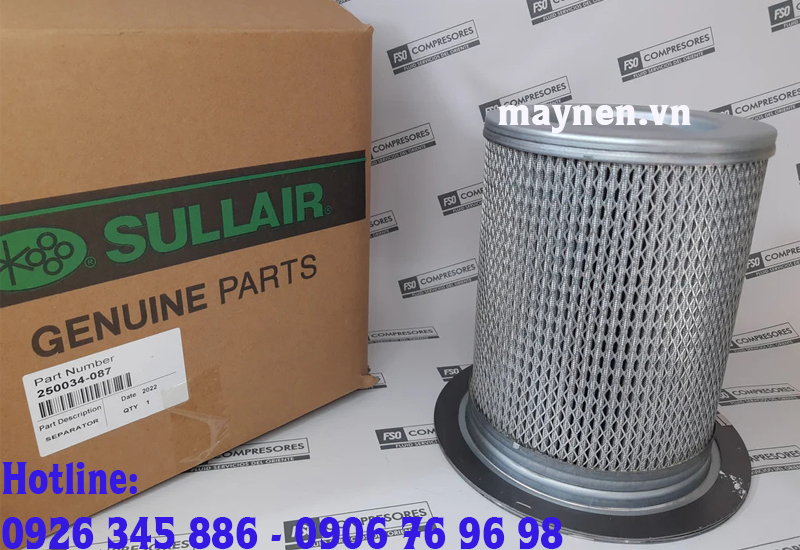Lọc tách dầu máy nén khí Sullair 250034-087