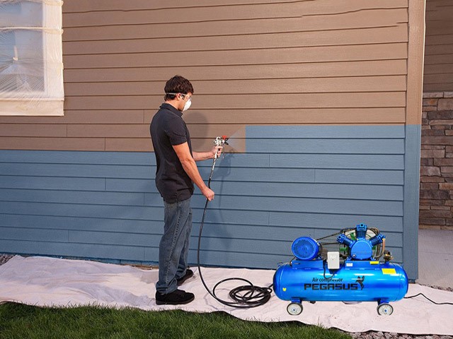 Máy nén khí phun sơn đang khá phổ biến hiện nay