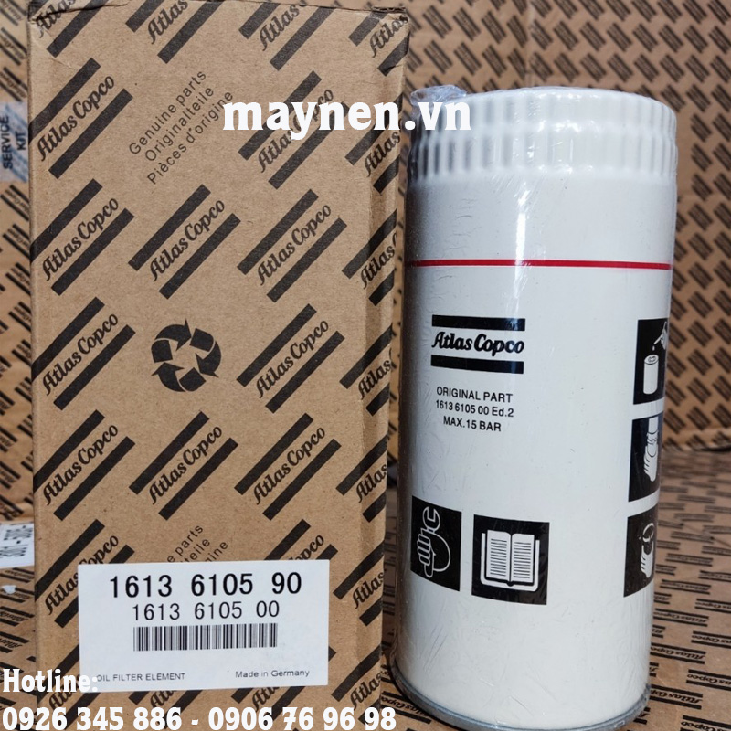 Lọc dầu Atlas Copco 1613 6105 90