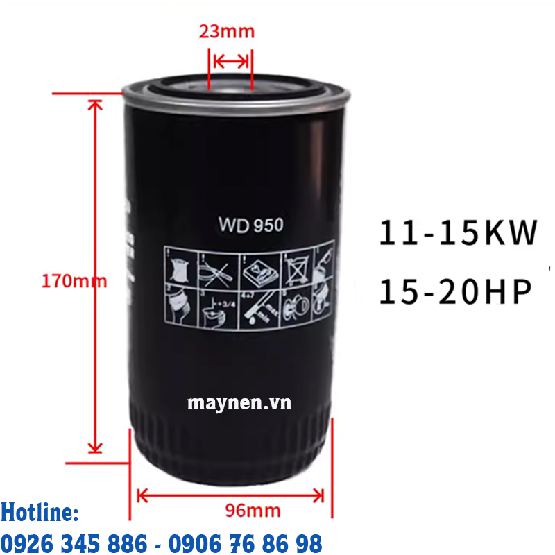 Lọc dầu máy nén khí WD950