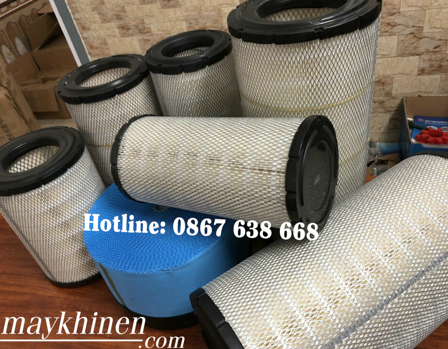 Phụ tùng máy nén khí chủ yếu gồm: Lọc gió (lọc khí) - Lọc dầu - Lọc tách dầu