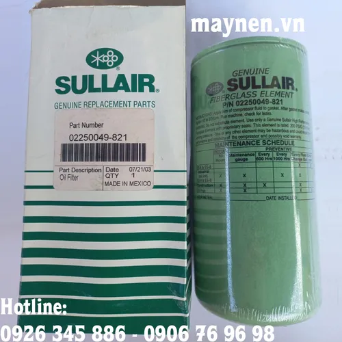Lọc dầu Sullair 02250049-821